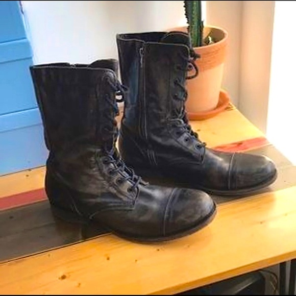 Allsaints Leather Boots RARE - Size 44 (10.5-11) main image 4